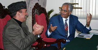 Shri Masud Choudhary in with Shri Ghulam Nabi Azad